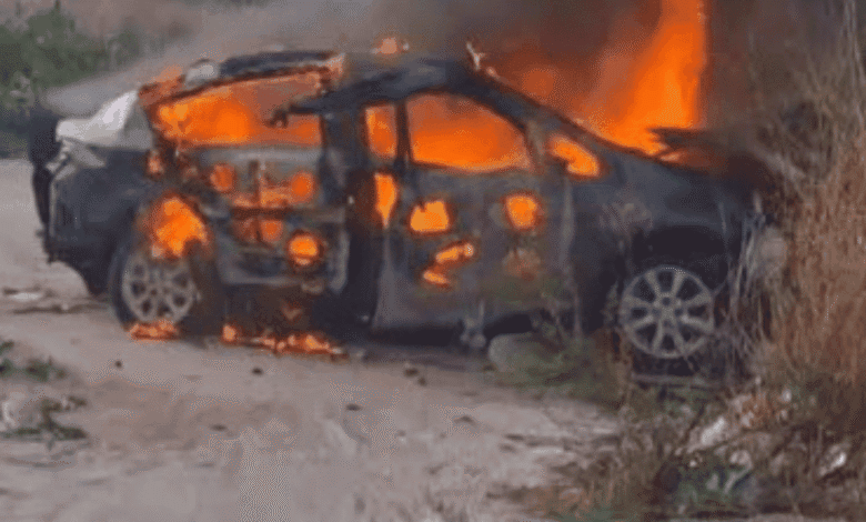 صورة إرشيفية لسيارة مستهدفة