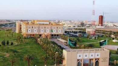 لقطة جوية لمبنى إمارة منطقة تبوك في المملكة السعودية