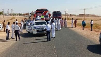 صورة_إرشيفية_لبصات_سفرية_في_شريان_الشمال_وعساكر_مرور_يسيرون_الطريق