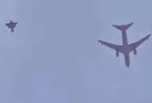 مرافقة طائرات مقاتلة للطائرات المدنية المغادرة من مطاري Dubai International Airport وAbu Dhabi International Airport