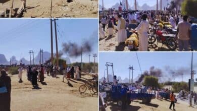محتجون يغلقون كبري نهر القاش بكسلا