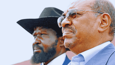 الرئيس السوداني الأسبق عمر البشير _ رئيس جنوب السودان، سلفاكير ميارديت